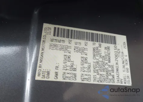 2018 Nissan Murano S from USA, damaged, VIN 5N1AZ2MH1JN200150